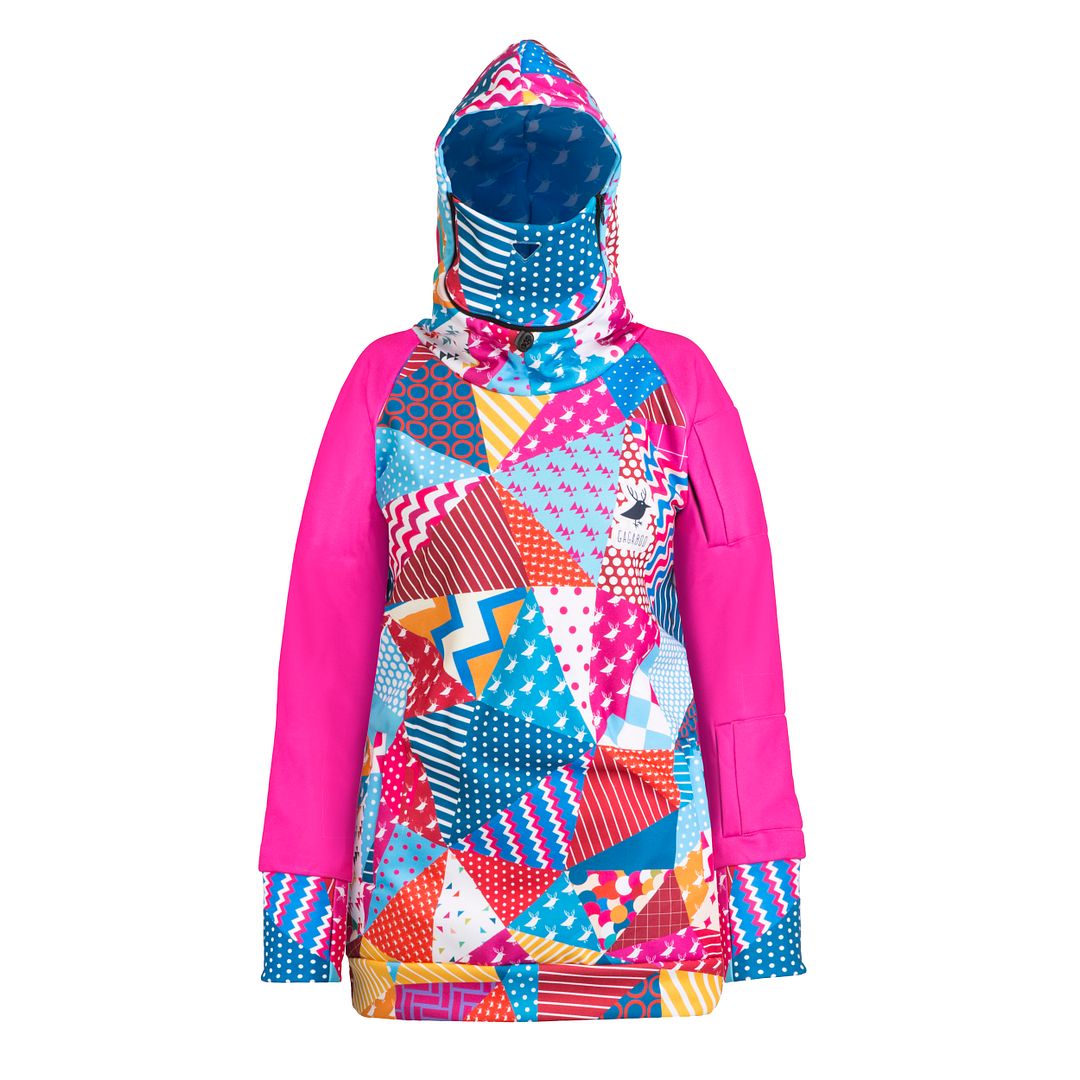 Patchwork women's snowboard hoodie - water repellent GAGABOO