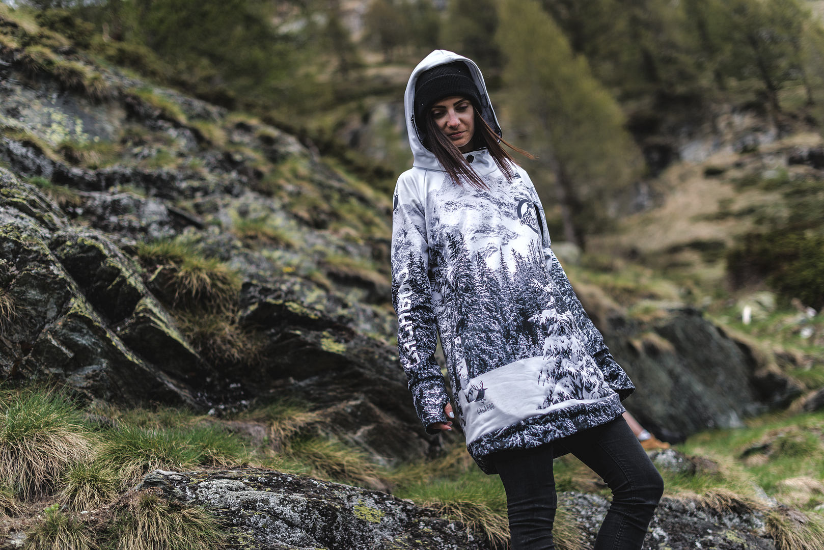 Alaska women's snowboard hoodie - water repellent GAGABOO