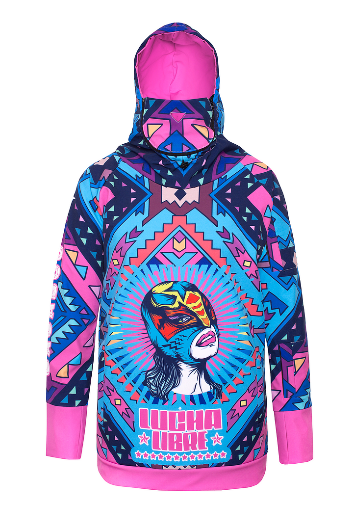 Lucha Libre women's snowboard hoodie - water repellent GAGABOO